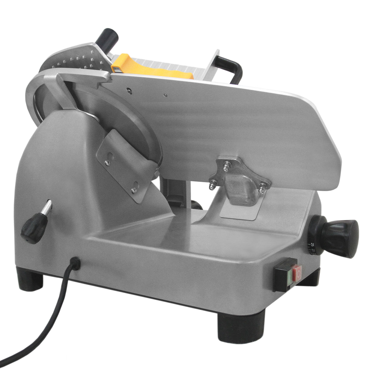 Trancheuse de viande KuKoo de 25 cm en acier inoxydable, avec un design robuste et une surface lisse pour une coupe précise