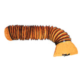 Conduit flexible orange de 6 m, conçu pour le ventilateur industriel MAXBLAST, avec texture plissée et finition robuste
