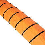 Conduit flexible orange de 6 m, 250 mm de diamètre, avec des bandes noires, conçu pour un ventilateur industriel MAXBLAST