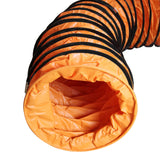 Conduit flexible orange de 6 m, texturé et pliable, conçu pour le ventilateur industriel MAXBLAST de 300 mm et 550 W