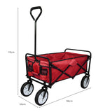 Chariot Tout-Terrain Pour Festival & Plage - Rouge