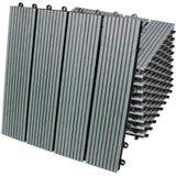 99 Dalles en Bois Composite Gris 30 x 30 cm