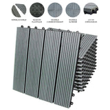 99 Dalles en Bois Composite Gris 30 x 30 cm