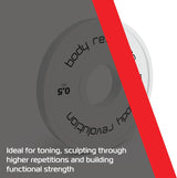 2 Disques de Musculation Fractionnés de 1 kg (2 x 0,5 kg)