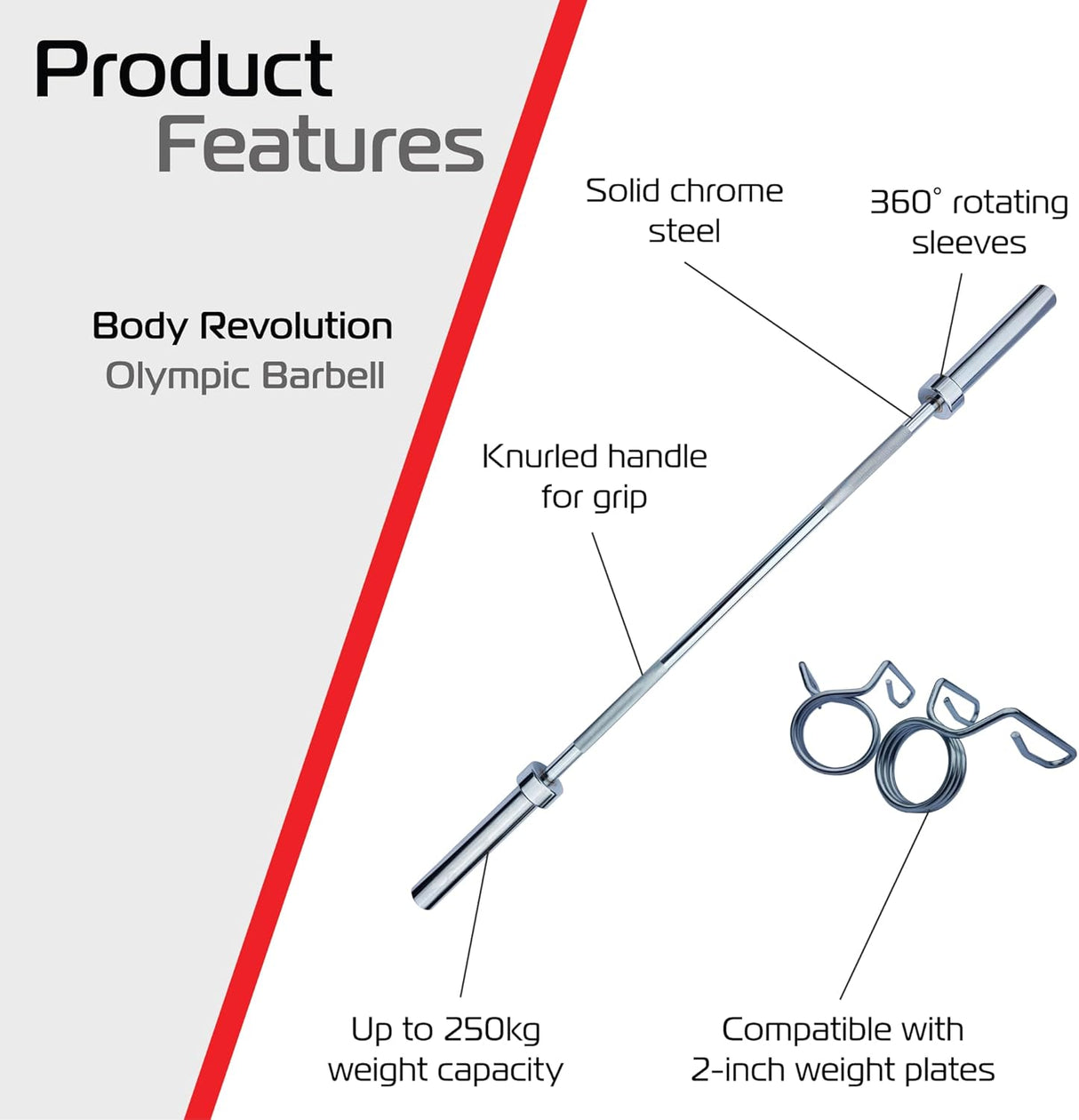 Barre à Disques Olympique 122 cm