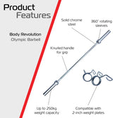 Barre à Disques Olympique 213 cm