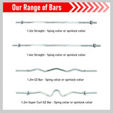 Barre de Musculation EZ 1,2 m - Colliers de Verrou Tournant