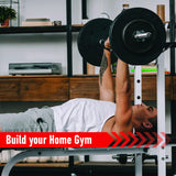 Barre de Musculation EZ 1,2 m - Colliers de Serrage à Ressort