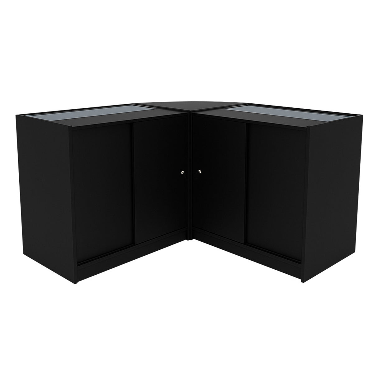 Comptoirs de Vente à LED Ensemble Apollo - Noir LM60, 2 x K900