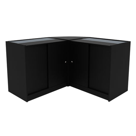 Comptoirs de Vente à LED Ensemble Apollo - Noir LM60, 2 x K900