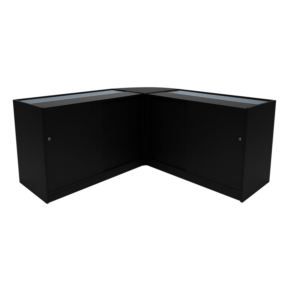 Comptoirs de Vente à LED Ensemble Selene - Noir CM60, 2 x C1200