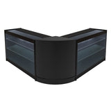 Comptoirs de Vente à LED Ensemble Helios - Noir CM60, 2 x K1200