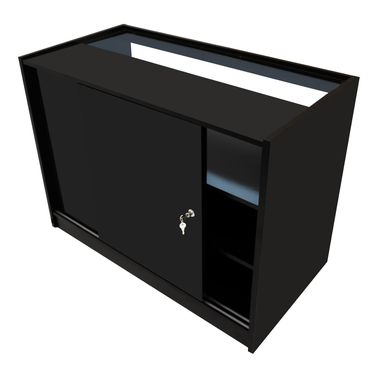 Comptoirs de Vente à LED Ensemble Adonis - Noir CM60, B1200, C1200