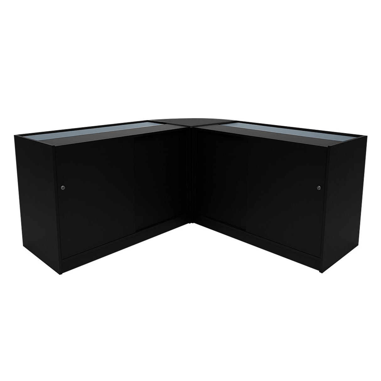 Comptoirs de Vente à LED Ensemble Adonis - Noir CM60, B1200, C1200