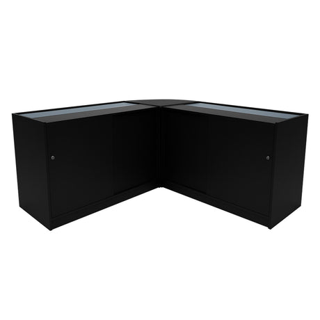 Comptoirs de Vente à LED Ensemble Adonis - Noir CM60, B1200, C1200