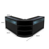 Comptoirs de Vente à LED Ensemble Theseus - Noir LM60, 2 x B1200