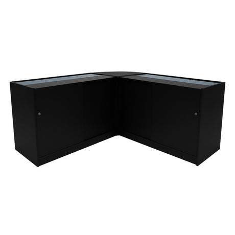 Comptoirs de Vente à LED Ensemble Andromeda - Noir LM60, 2 x C1200