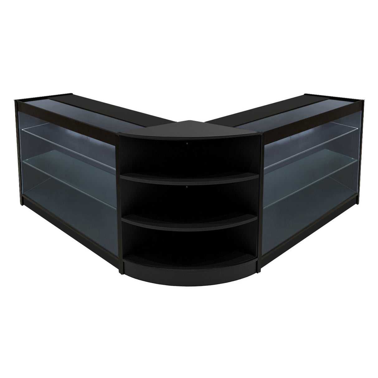 Comptoirs de Vente à LED Ensemble Apollo - Noir LM60, 2 x K1200
