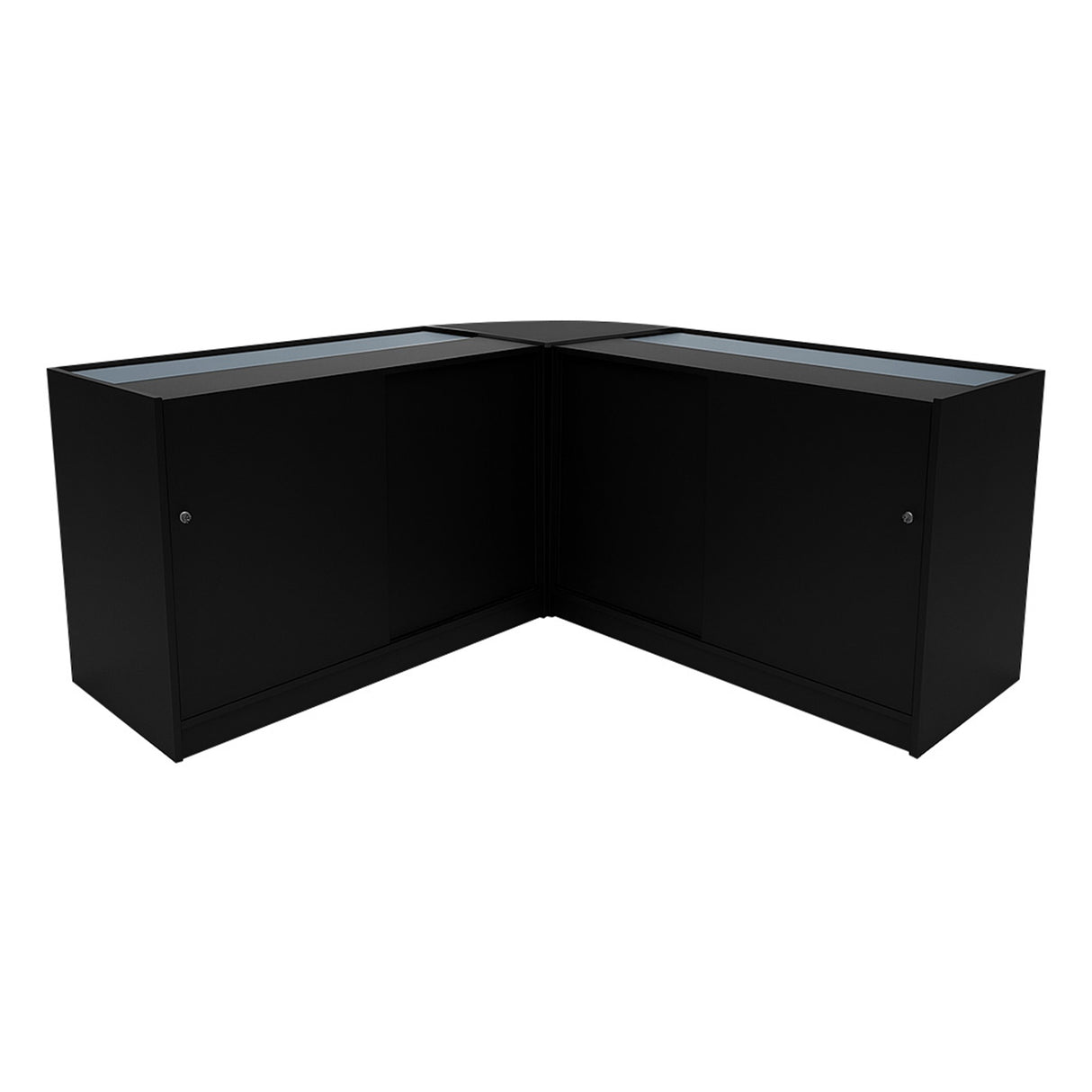 Comptoirs de Vente à LED Ensemble Apollo - Noir LM60, 2 x K1200