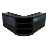 Comptoirs de Vente à LED Ensemble Harmonia - Noir LM60, B1200, C1200