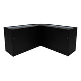 Comptoirs de Vente à LED Ensemble Harmonia - Noir LM60, B1200, C1200