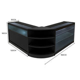 Comptoirs de Vente à LED Ensemble Calliope - Noir LM60, K1200, C1200