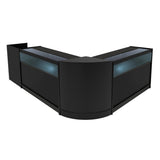 Comptoirs de Vente à LED Ensemble Luna - Noir CM60, 2 x B1200, TB60