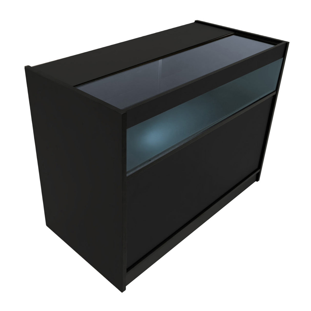 Comptoirs de Vente à LED Ensemble Luna - Noir CM60, 2 x B1200, TB60