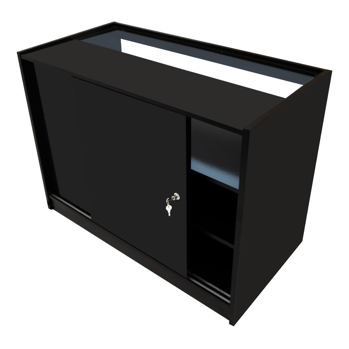 Comptoirs de Vente à LED Ensemble Polaris - Noir CM60, K1200, B1200, TB60