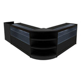 Comptoirs de Vente à LED Ensemble Eclipse - Noir LM60, 2 x C1200, TB60