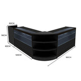 Comptoirs de Vente à LED Ensemble Eclipse - Noir LM60, 2 x C1200, TB60