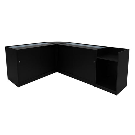 Comptoirs de Vente à LED Ensemble Europa - Noir LM60, B1200, C1200, TB60