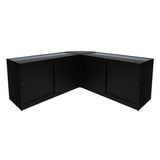 Comptoirs de Vente à LED Ensemble Iris - Noir CM60, 2 x B1500