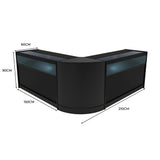 Comptoirs de Vente à LED Ensemble Iris - Noir CM60, 2 x B1500