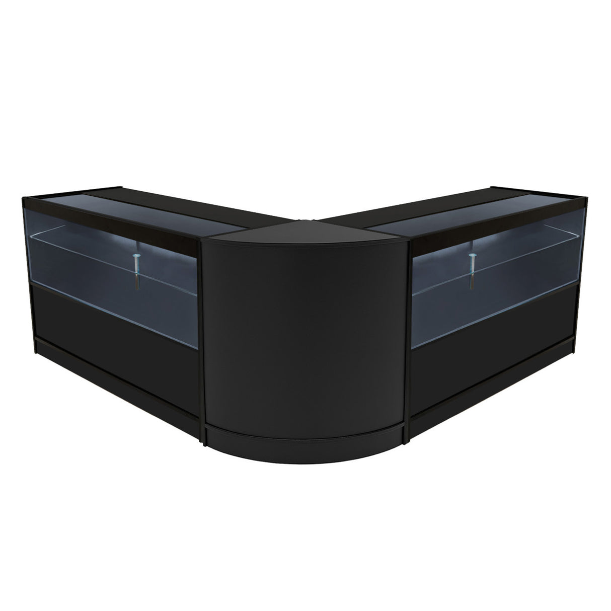 Comptoirs de Vente à LED Ensemble Selene - Noir CM60, 2 x C1500