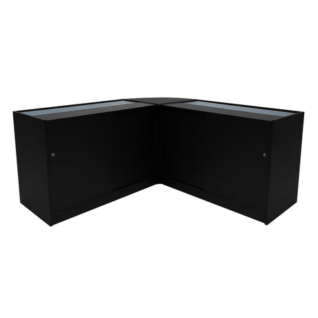 Comptoirs de Vente à LED Ensemble Selene - Noir CM60, 2 x C1500