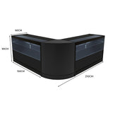 Comptoirs de Vente à LED Ensemble Selene - Noir CM60, 2 x C1500