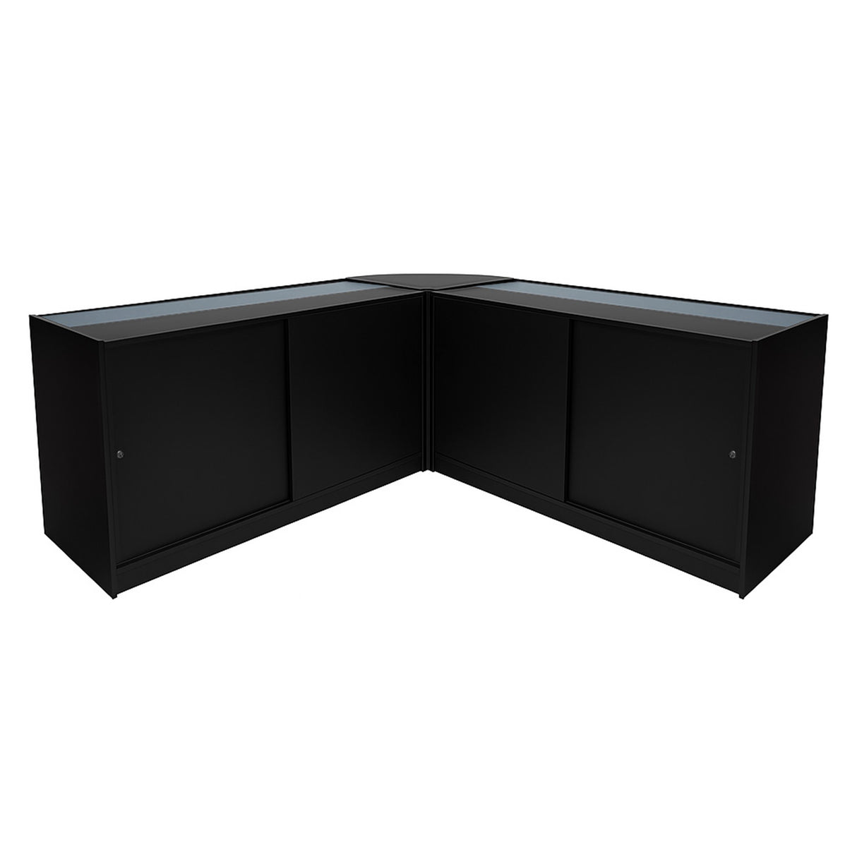 Comptoirs de Vente à LED Ensemble Adonis - Noir CM60, B1500, C1500