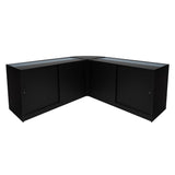 Comptoirs de Vente à LED Ensemble Adonis - Noir CM60, B1500, C1500