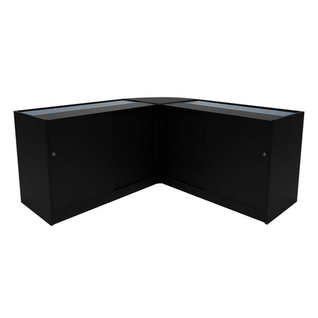 Comptoirs de Vente à LED Ensemble Andromeda - Noir LM60, 2 x C1500
