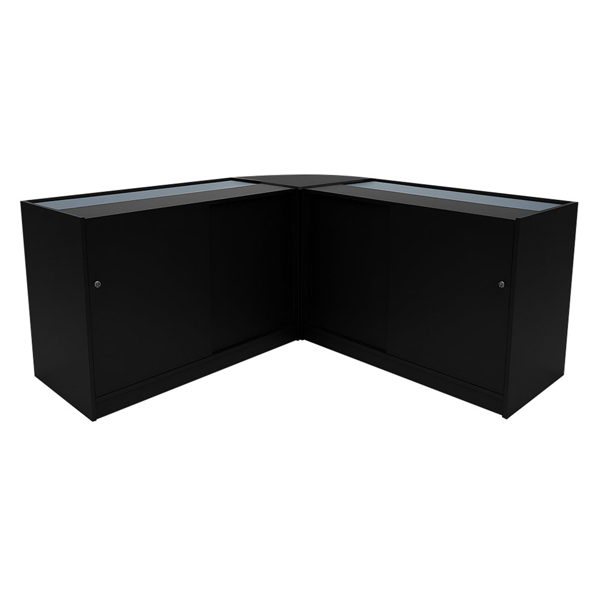 Comptoirs de Vente à LED Ensemble Apollo - Noir LM60, 2 x K1500