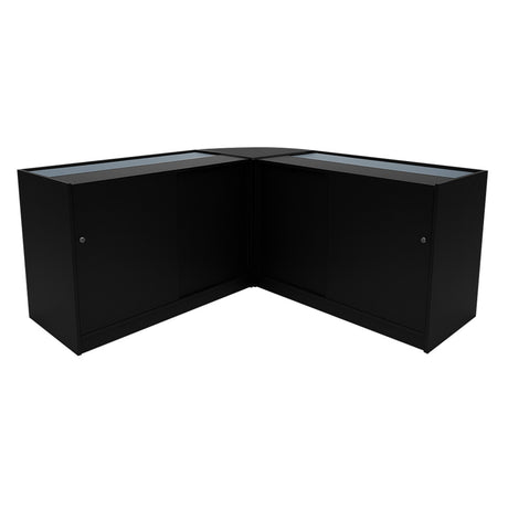 Comptoirs de Vente à LED Ensemble Apollo - Noir LM60, 2 x K1500