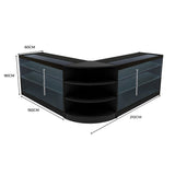 Comptoirs de Vente à LED Ensemble Apollo - Noir LM60, 2 x K1500