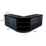 Comptoirs de Vente à LED Ensemble Calliope - Noir LM60, K1500, C1500