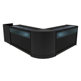 Comptoirs de Vente à LED Ensemble Luna - Noir CM60, 2 x B1500, TB60