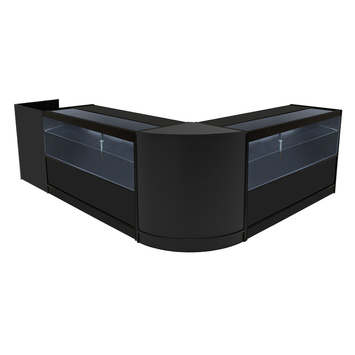 Comptoirs de Vente à LED Ensemble Phoenix - Noir CM60, 2 x C1500, TB60