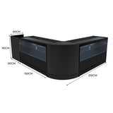 Comptoirs de Vente à LED Ensemble Phoenix - Noir CM60, 2 x C1500, TB60