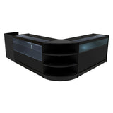 Comptoirs de Vente à LED Ensemble Europa - Noir LM60, B1500, C1500, TB60