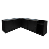 Comptoirs de Vente à LED Ensemble Theia - Noir LM60, K1500, C1500, TB60