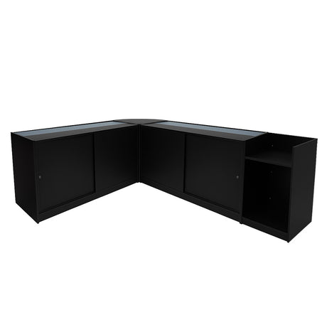 Comptoirs de Vente à LED Ensemble Theia - Noir LM60, K1500, C1500, TB60